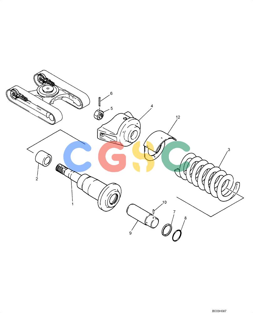 神钢零件查询(SK170-8) - ACERA MARK III EXCAVATOR - TIER 3 (NA) ASN YM04-U1601 - (5/07-12/12) (03-05[00]) - IDLER ADJUSTMENT ASSEMBLY (YM54D00003F2) Kobelco