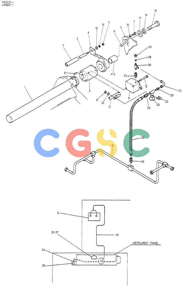神钢零件查询(K907CLC) - EXCAVATOR BTW YG0101 - YG0500 (1/85-12/03) (04-007) - ALARM OVER LOAD Kobelco