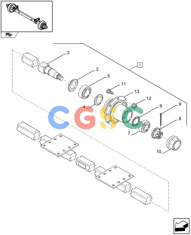 凯斯零件查询(LBX432S) - BIG RECTANGULAR BALER (3/03-12/08) (05.02[01]) - SINGLE AXLE WITHOUT BRAKES Case Agriculture