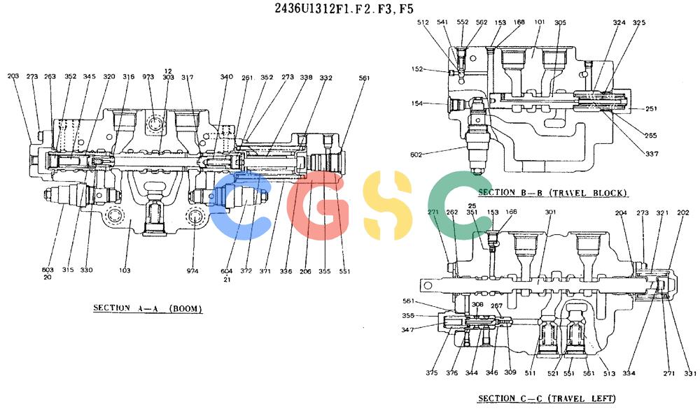 神钢零件查询(MD200BLC) - EXCAVATOR ASN YQU0001 (1/80-12/06) (11-012[02]) - VALVE ASSY, CONTROL Kobelco