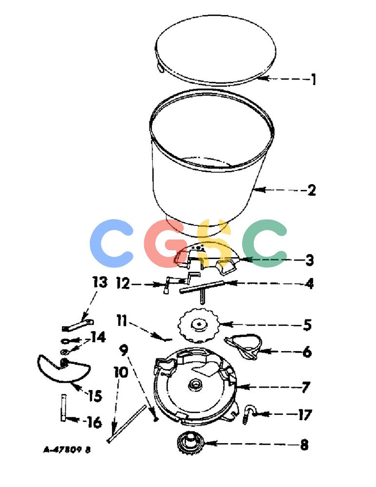 凯斯零件查询(DRY) - FERTILIZER UNIT (4-ROW) - 1966 (1/66-12/88) (A-120) - DRY FERTILIZERS, HOPPER AND CONNECTIONS Case Agriculture