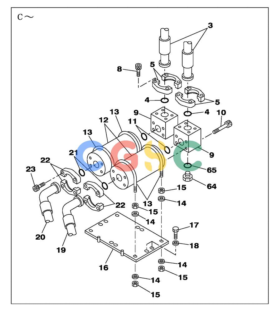 纽荷兰零件查询(E805) - CRAWLER EXCAVATOR TIER 3 (7/06-) (08-004-01[01]) - HYDRAULIC CIRCUIT - CONTROL VALVE SUPPLY New Holland Constructuion