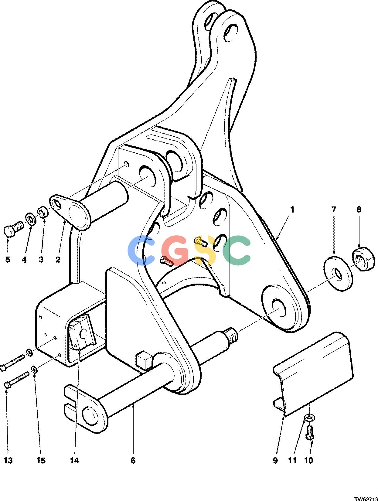 约翰迪尔零件查询S566 - ATTACHMENTS BOOM ADAPTER TJ950 ( 10BC1435 - ) 4542-113/10 [4542-113/10]EPC John Deere online