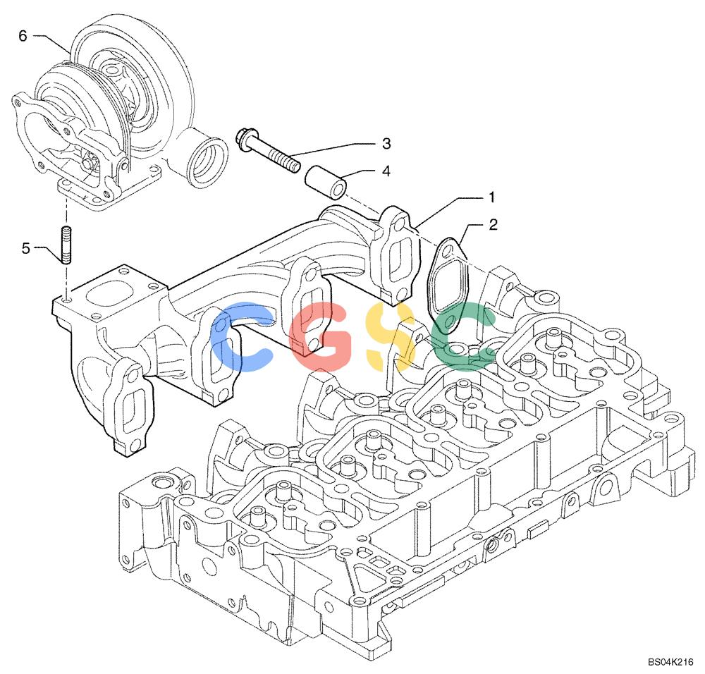 纽荷兰零件查询(DC85) - CRAWLER DOZER (8/04-) (02-21) - MANIFOLD - EXHAUST New Holland Constructuion