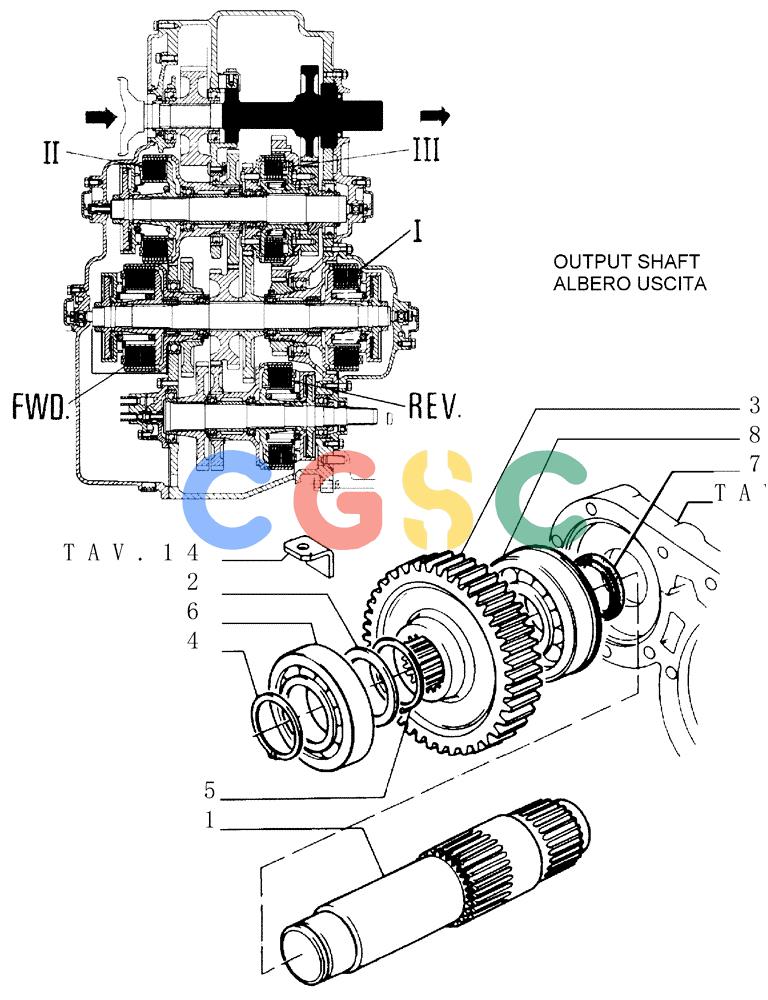 纽荷兰零件查询(FD145) - CRAWLER DOZER (N.A. VERSION) (10/98-) (1.211[24]) - TRANSMISSION - COMPONENTS New Holland Constructuion