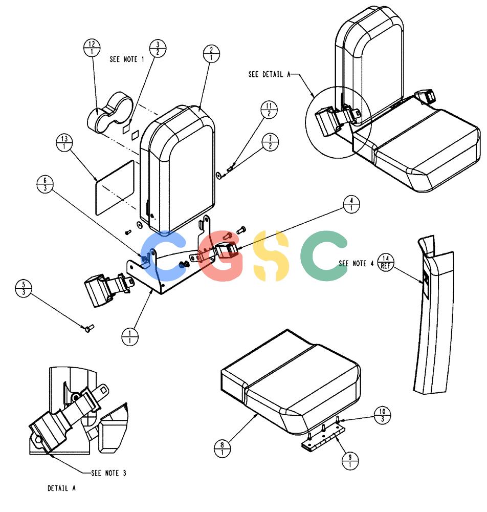 凯斯零件查询(FLX3510) - FLOATER (8/04-8/06) (01-040) - INSTRUCTIONAL SEAT ASSEMBLY Case Agriculture