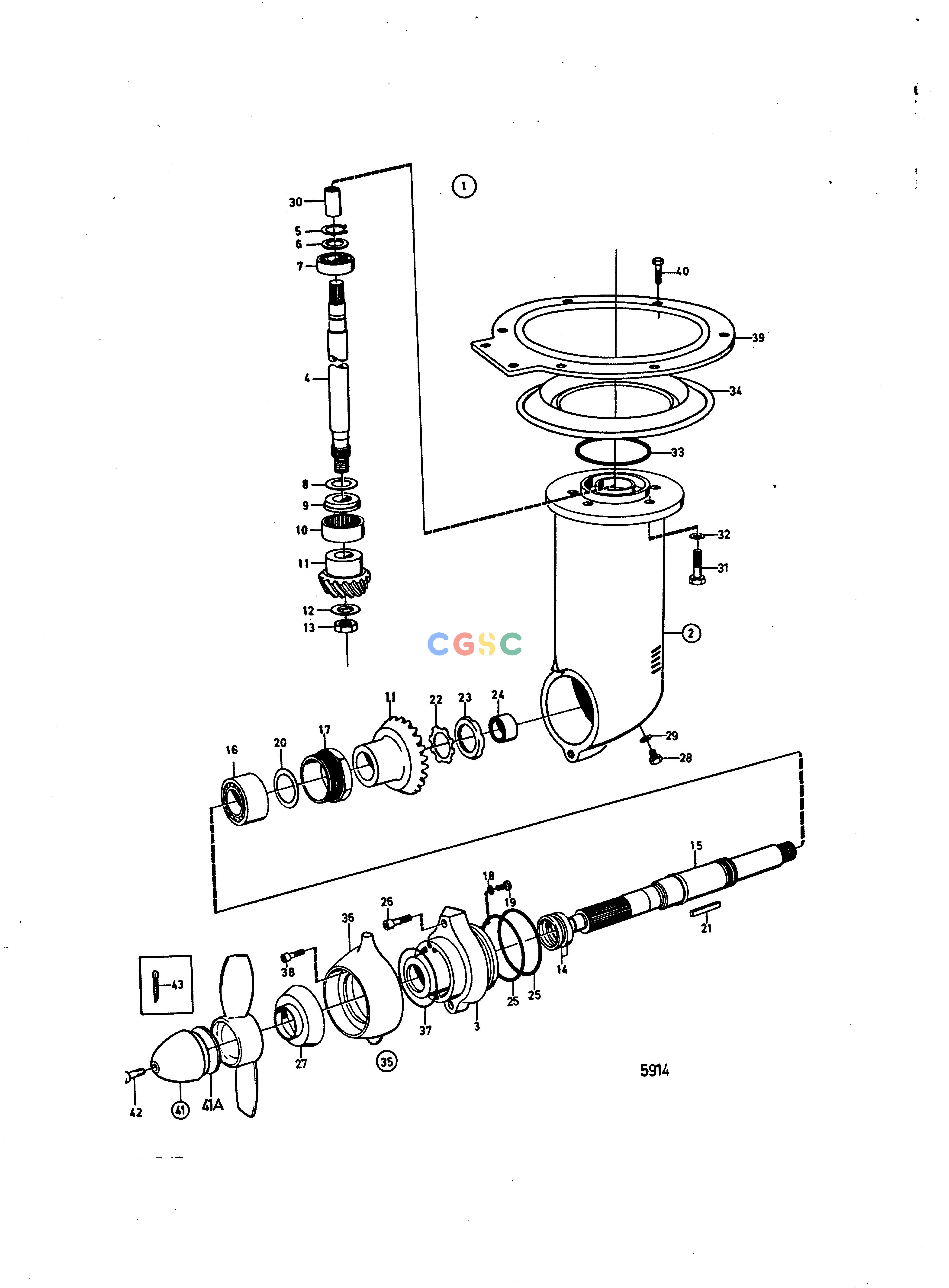 沃尔沃零件查询MD5A; MD5B; MD5CTransmissionsLower Gear Unit Sail Boat Drive Unit 110SEPC Volvo Penta Parts catalog