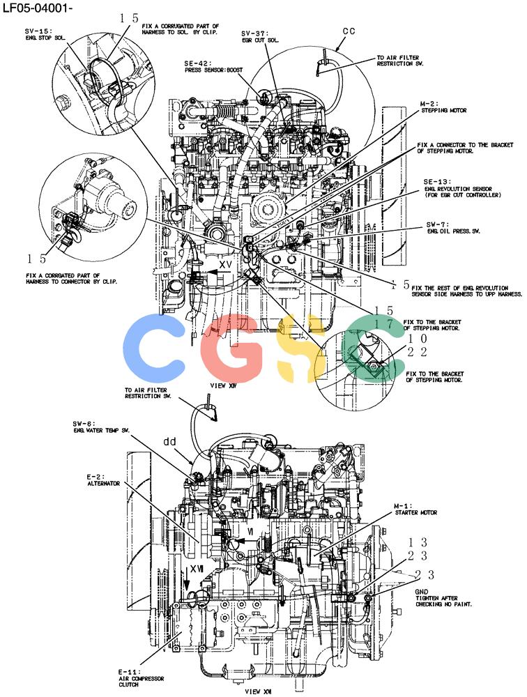 纽荷兰零件查询(E80BMSR) - CRAWLER EXCAVATOR ASN LF05-04001 - (N8TA18060) (310-01[07]) - HARNESS ASSY, UPP New Holland Constructuion