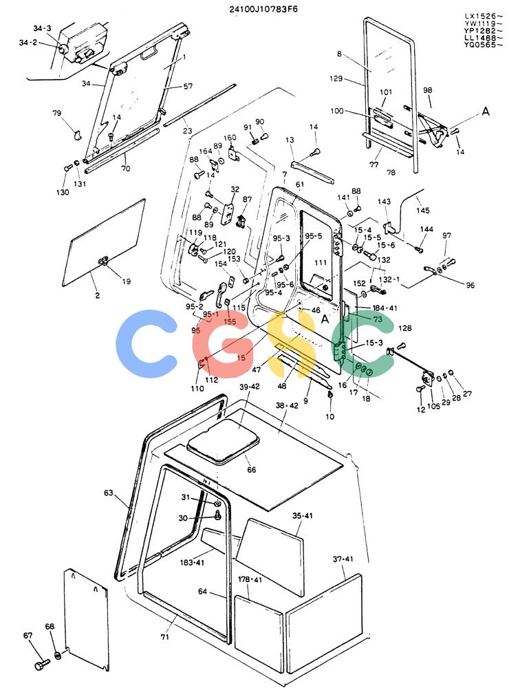 神钢零件查询(K909LC) - MARK II EXCAVATOR ASN LL1488 (1/87-12/03) (02-002[02]) - CAB ASSY Kobelco