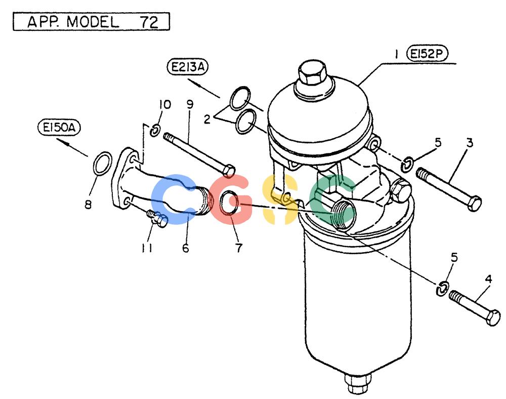 神钢零件查询(FD6T04) - NISSAN DIESEL ENGINE - LK500 (1/06-12/06) (04-002[03]) - FILTER-OIL ( FITTING PARTS) Kobelco