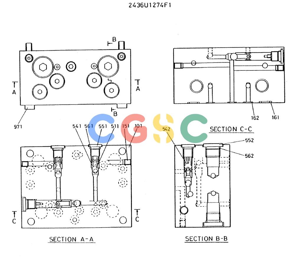 神钢零件查询(MD300LC) - EXCAVATOR BTW YC0101 - YC0300 (1/80-12/06) (08-008) - COVER ASSY Kobelco