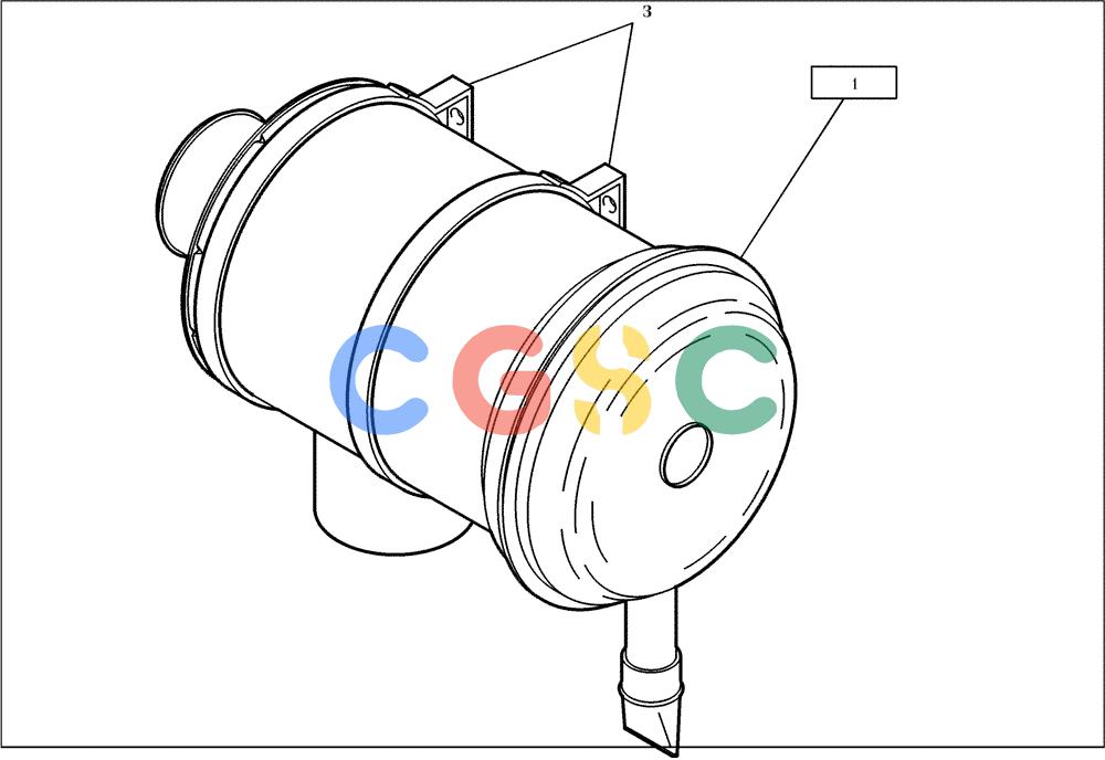纽荷兰零件查询(EC240) - CRAWLER EXCAVATOR (5/00-) (13.501[001]) - AIR FILTER MOUNTING PARTS (S/N 724002-UP) New Holland Constructuion