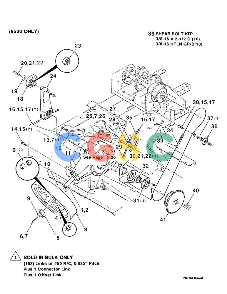 凯斯零件查询(8530) - CASE IH RECTANGULAR BALER (1/88-12/99) (2-18) - DRIVE ASSEMBLY (GEARBOX, PLUNGER & KNOTTER), (8530 ONLY) Case Agriculture