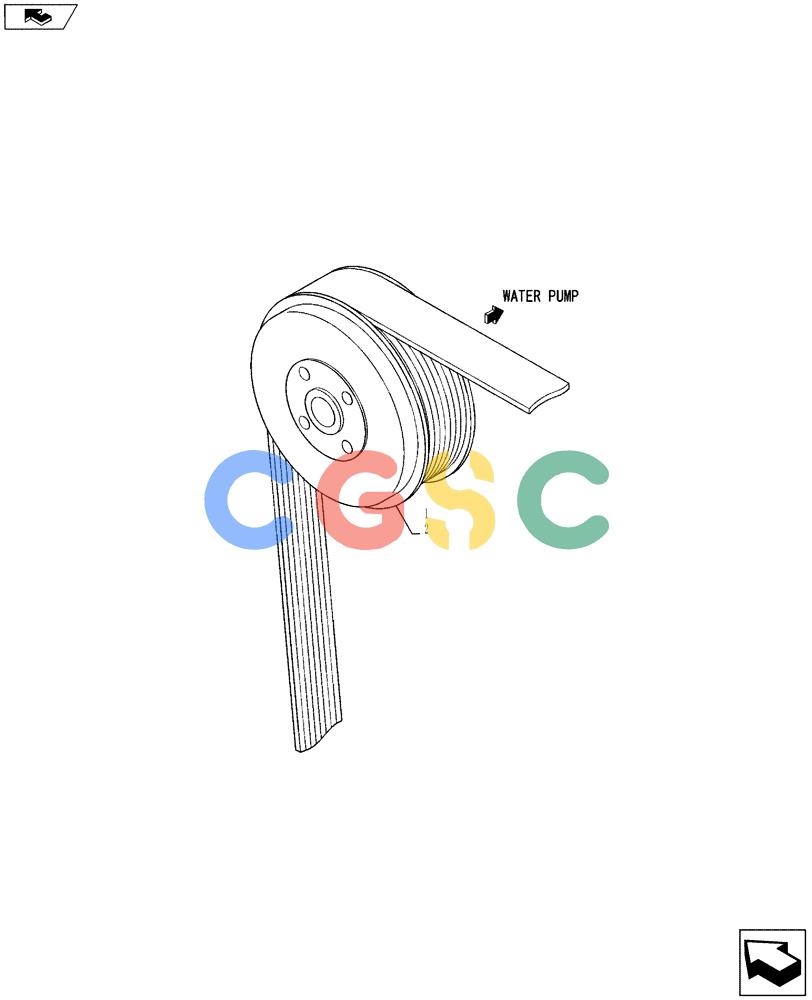 纽荷兰零件查询(E135BSRLC) - CRAWLER EXCAVATOR ASN YH06-08001 (08-025[00]) - WATER PUMP PULLEY New Holland Constructuion