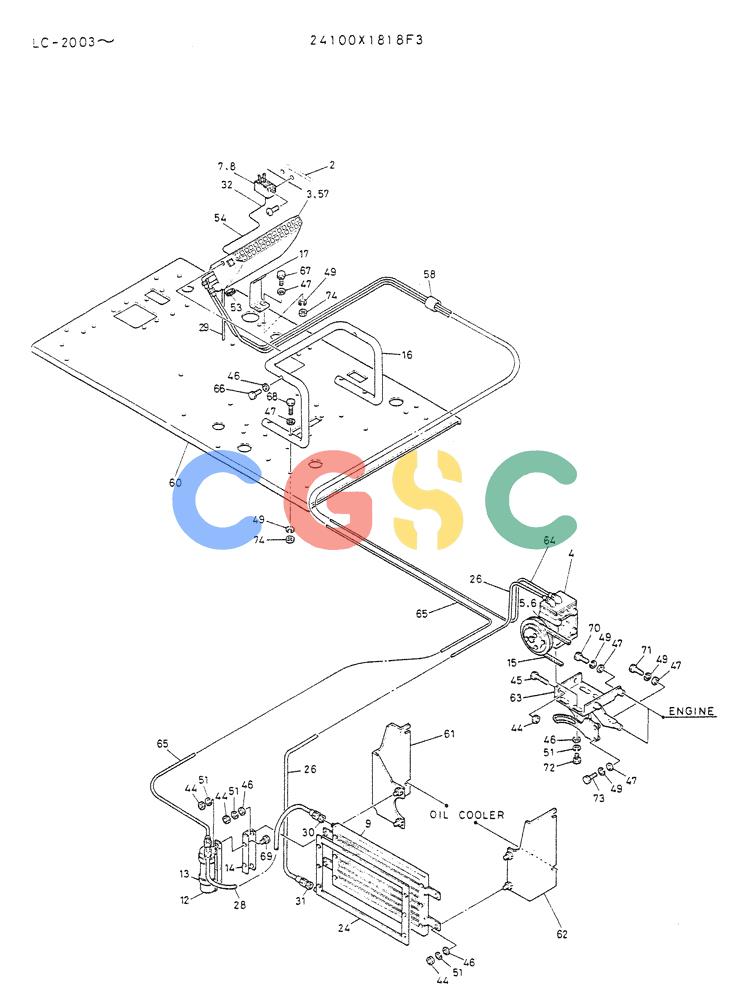 神钢零件查询(K912A) - EXCAVATOR BTW LC-2003 - LC-2016 (1/85-12/03) (06-014) - COOLER ASSY, CAR Kobelco