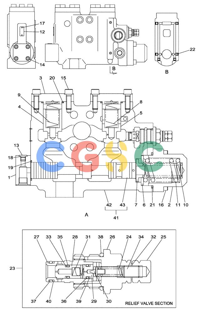 纽荷兰零件查询(E805) - CRAWLER EXCAVATOR TIER 3 (7/06-) (08-400-00[01]) - SAFETY VALVE - BOOM CYLINDER New Holland Constructuion