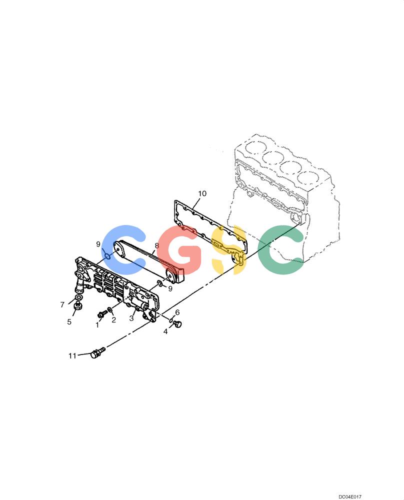 纽荷兰零件查询(EH130) - CRAWLER EXCAVATOR (3/04-) (02 -19[00]) - OIL COOLER New Holland Constructuion