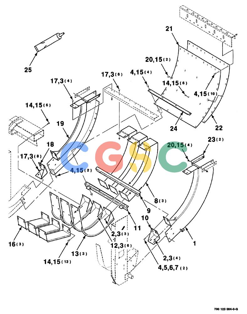 凯斯零件查询(8575) - CASE IH MID-SIZE RECTANGULAR BALER (NORTH AMERICA) (1/95-12/00) (05-016) - FEEDER CHUTE ASSEMBLY Case Agriculture