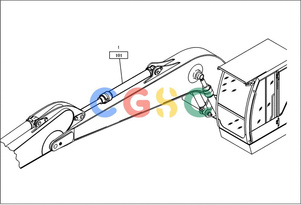 纽荷兰零件查询(EC350) - CRAWLER EXCAVATOR (2/00-) (24.030[002]) - STICK CYLINDER INSTALL.MATERIAL (S/N 735037-UP) New Holland Constructuion
