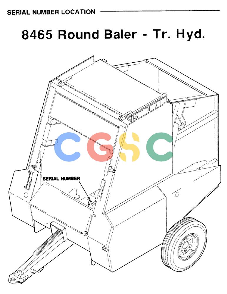凯斯零件查询(8465T) - CASE IH ROUND BALER W/TRACTOR HYDRAULICS (1/91-12/97) (1-2) - SERIAL NUMBER LOCATION Case Agriculture