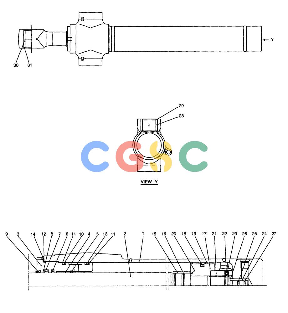 纽荷兰零件查询(EH70) - MIDI CRAWLER EXCAVATOR (N.A.) (1/05-) (139) - CYLINDER ASSEMBLY, ARM (OFFSET BOOM) New Holland Constructuion