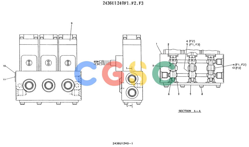神钢零件查询(K912LC) - MARK II EXCAVATOR ASN YC-0301 (1/88-12/03) (11-011) - VALVE ASSY, SOLENOID Kobelco