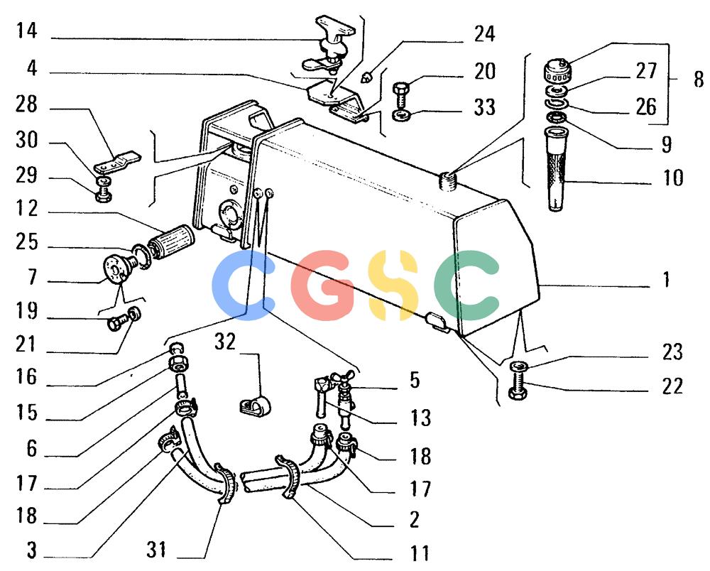 纽荷兰零件查询(FD14E) - CRAWLER DOZER (0.1230[001]) - FUEL AND OIL TANK New Holland Constructuion