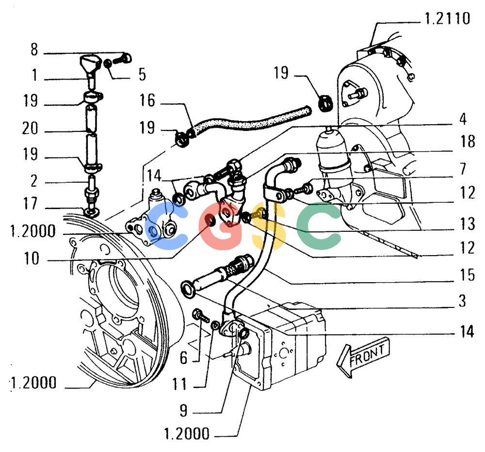 纽荷兰零件查询(FD14E) - CRAWLER DOZER (1.2200[002]) - TRANS. LUBRICATION SYSTEM New Holland Constructuion
