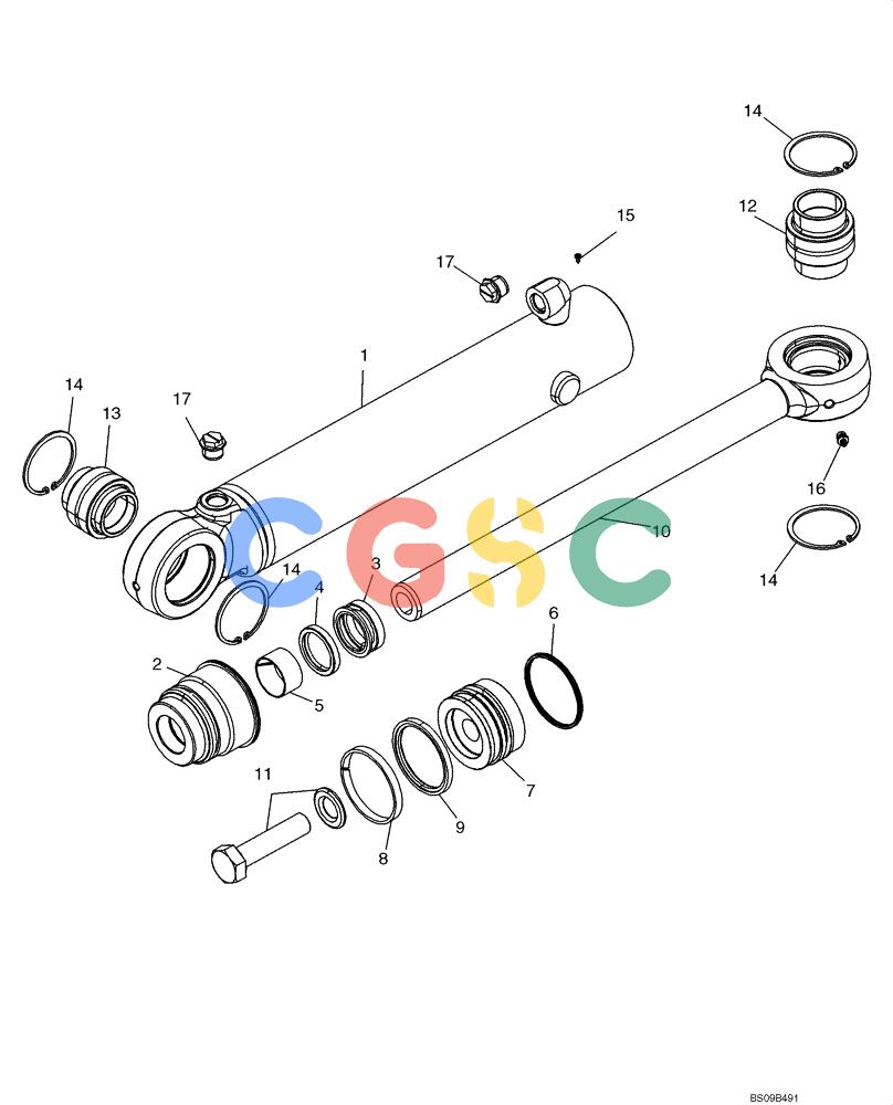 纽荷兰零件查询(D95) - CRAWLER DOZER - NA (1/06-) (08-13A) - CYLINDER ASSY - ANGLE New Holland Constructuion