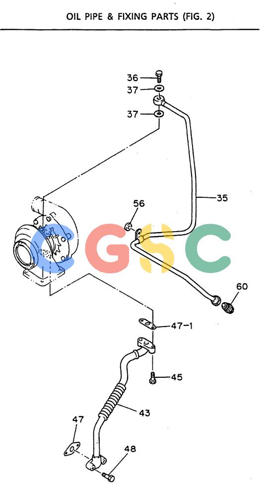神钢零件查询(MD140C) - EXCAVATOR BTW YPU0301 - YPU0500 (1/80-12/06) (17-011[02]) - OIL PIPE & FIXING PARTS (FIG. 2) Kobelco