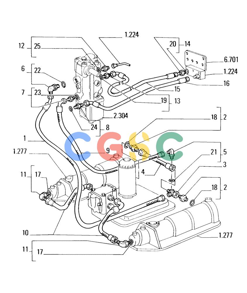 纽荷兰零件查询(FL175) - CRAWLER LOADER (N.A. VERSION) (6/92-) (2.319[02]) - STEERING CONNECTING PIPING New Holland Constructuion