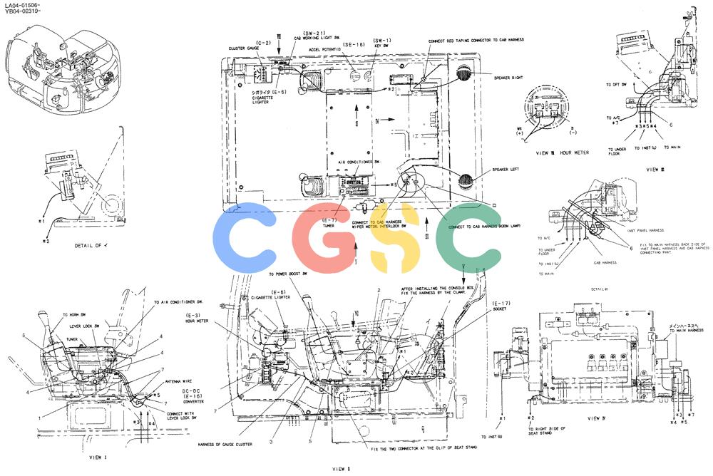 纽荷兰零件查询(E200SRLC) - CRAWLER EXCAVATOR BTW LA04-01506 - LA04-01625 (01-062[01]) - HARNESS ASSY, CAB New Holland Constructuion