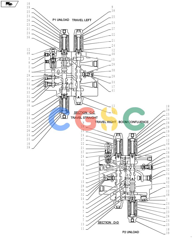 纽荷兰零件查询(E135BSRLC) - CRAWLER EXCAVATOR ASN YH06-08001 (01-017[04]) - VALVE INSTALLATION New Holland Constructuion