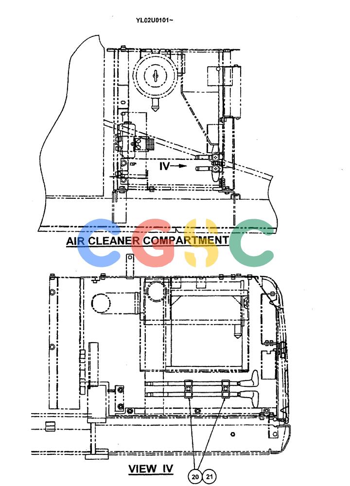 神钢零件查询(ED190LC) - BLADE RUNNER EXCAVATOR/DOZER BTW YL02U0101 - YL03U0135 (1/02-12/06) (01-027[03]) - CONTROLS, OPERATORS Kobelco