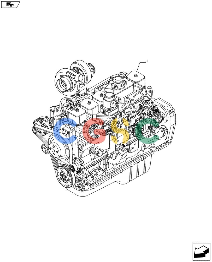 神钢零件查询(F4GE9684C J602) - ENGINE 5801385852 - 84369829 (1/13-) (10.001.01) - ENGINE ASSY Kobelco