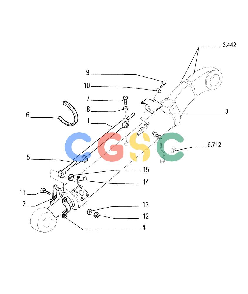 纽荷兰零件查询(FL175) - CRAWLER LOADER (N.A. VERSION) (6/92-) (3.452[01]) - BUCKET LEVELER New Holland Constructuion