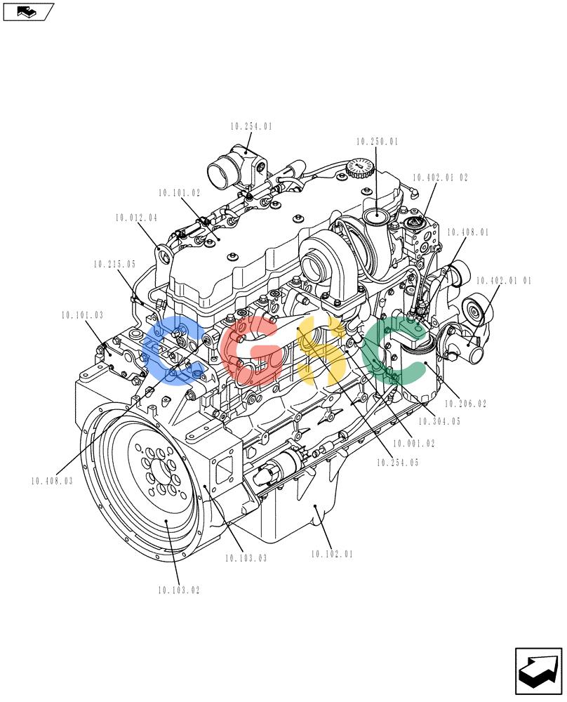 神钢零件查询(F4HFE6131 A005) - ENGINE 5801425077 - 84387924 (1/11-) (10.000.01[02]) - ENGINE Kobelco
