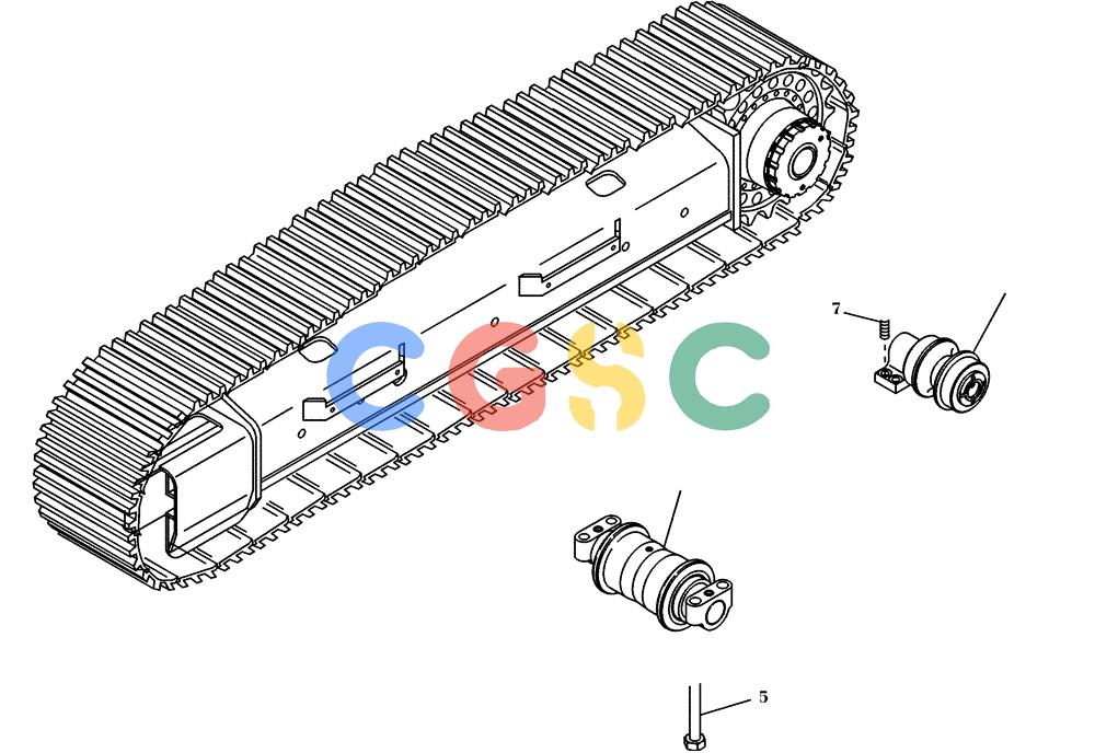 纽荷兰零件查询(EC350) - CRAWLER EXCAVATOR (2/00-) (06.010[001]) - CRAWLER CHASSIS INSTALL.MATERIAL (S/N 735003-UP) New Holland Constructuion