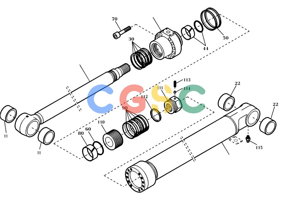 纽荷兰零件查询(EC350) - CRAWLER EXCAVATOR (2/00-) (24.022[001]) - BOOM CYLINDERS (S/N 735003-UP) New Holland Constructuion