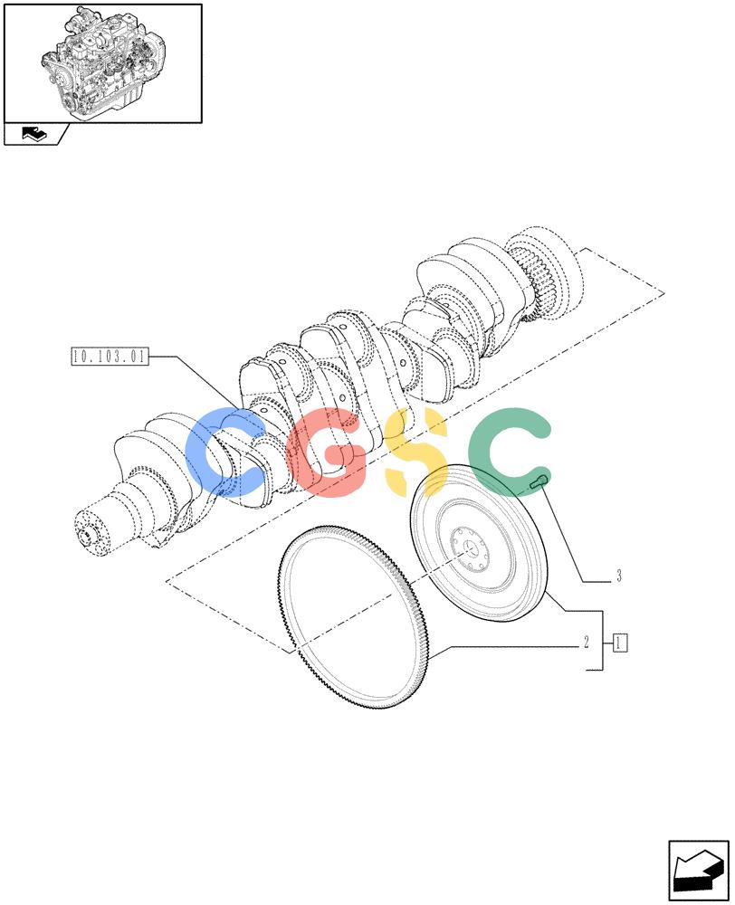 神钢零件查询(F4GE9684R J603) - ENGINE - 504369116 - 84190728 (1/08-12/12) (10.103.02) - FLYWHEEL - ENGINE (2853681) Kobelco