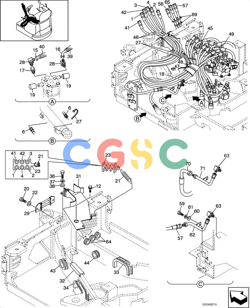 纽荷兰零件查询(E15) - COMPACT CRAWLER EXCAVATOR (N.A.) (1/06-) (08-03[00]) - HYDRAULIC LINES - UPPER 1 (NIBBLER & BREAKER) New Holland Constructuion