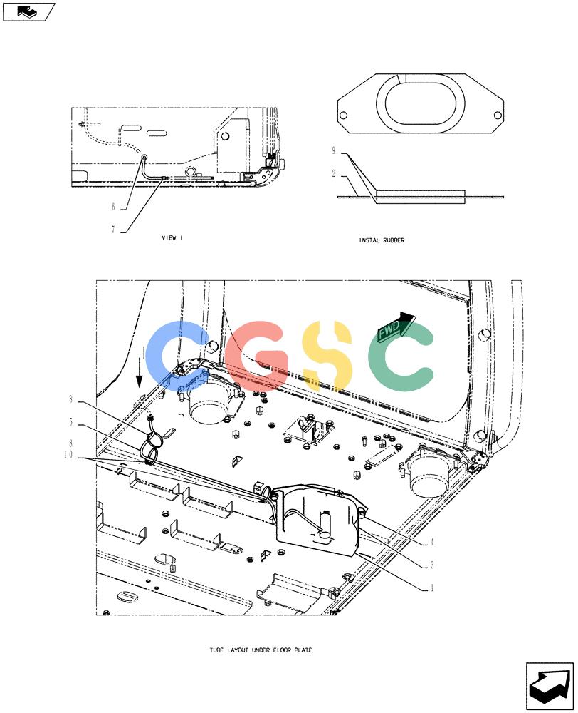 纽荷兰零件查询(E135BSRLC) - CRAWLER EXCAVATOR ASN YH06-08001 (01-009[00]) - TANK ASSEMBLY, WASHER New Holland Constructuion
