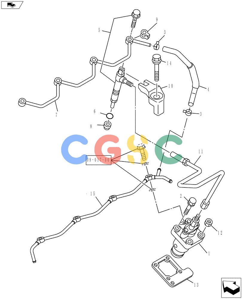 纽荷兰零件查询(E80BMSR) - COMPACT CRAWLER EXCAVATOR ASN LF06-04501 (NBTA18037) (08-020[01]) - FUEL INJECTION SYSTEM New Holland Constructuion
