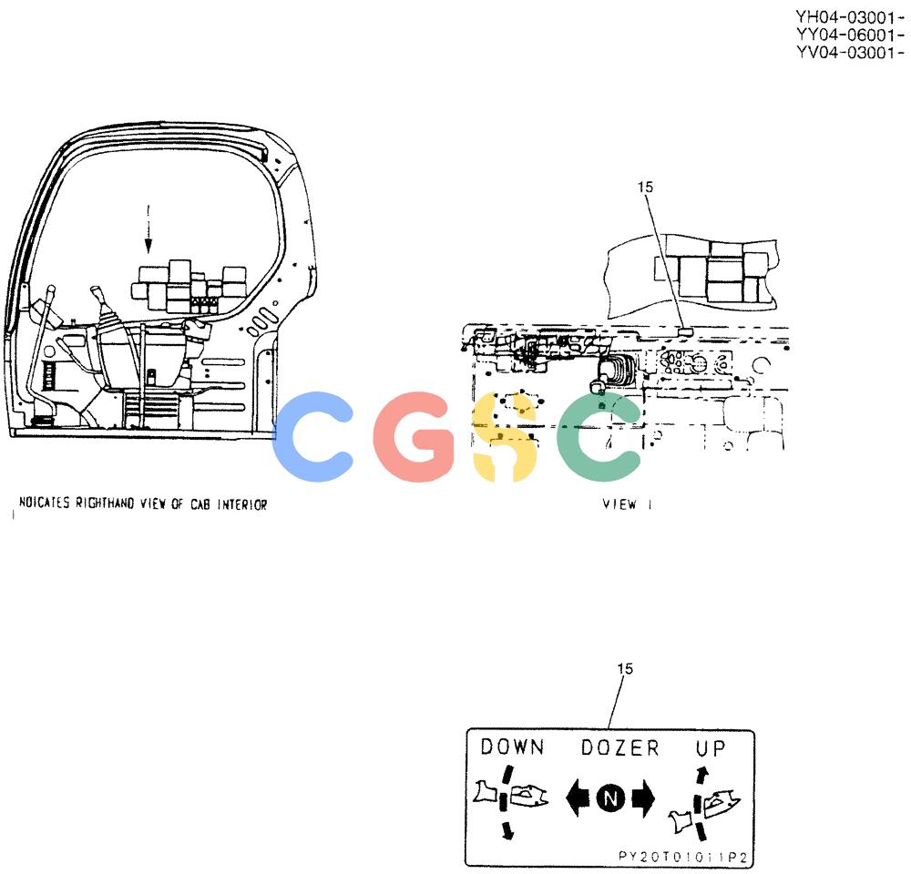 神钢零件查询(DOZER) - ATTACHMENT - SK115SR-1E, -1ES, SK135SR-1E, LC-1E, LC-1ES (1/02-12/03) (01-007[02]) - CONTROL LINES, REMOTE, P/N YV68H00005F2 Kobelco