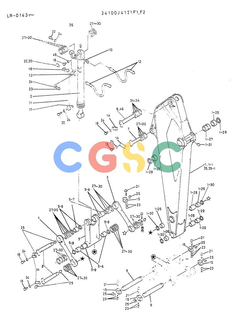 神钢零件查询(K914) - EXCAVATOR ASN LR-0143 (1/79-12/03) (08-003[01]) - ARM ASSY 3.2M Kobelco