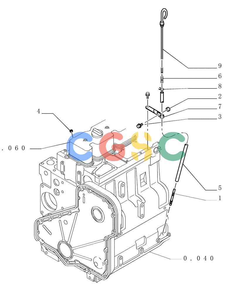 纽荷兰零件查询(DC180.B) - CRAWLER DOZER TIER 2 (3/03-) (0.270[01]) - ENGINE OIL DIPSTICK New Holland Constructuion