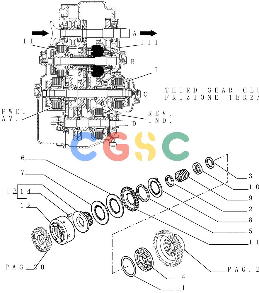纽荷兰零件查询(DC180.B) - CRAWLER DOZER TIER 2 (3/03-) (1.211[19]) - TRANSMISSION - COMPONENTS New Holland Constructuion