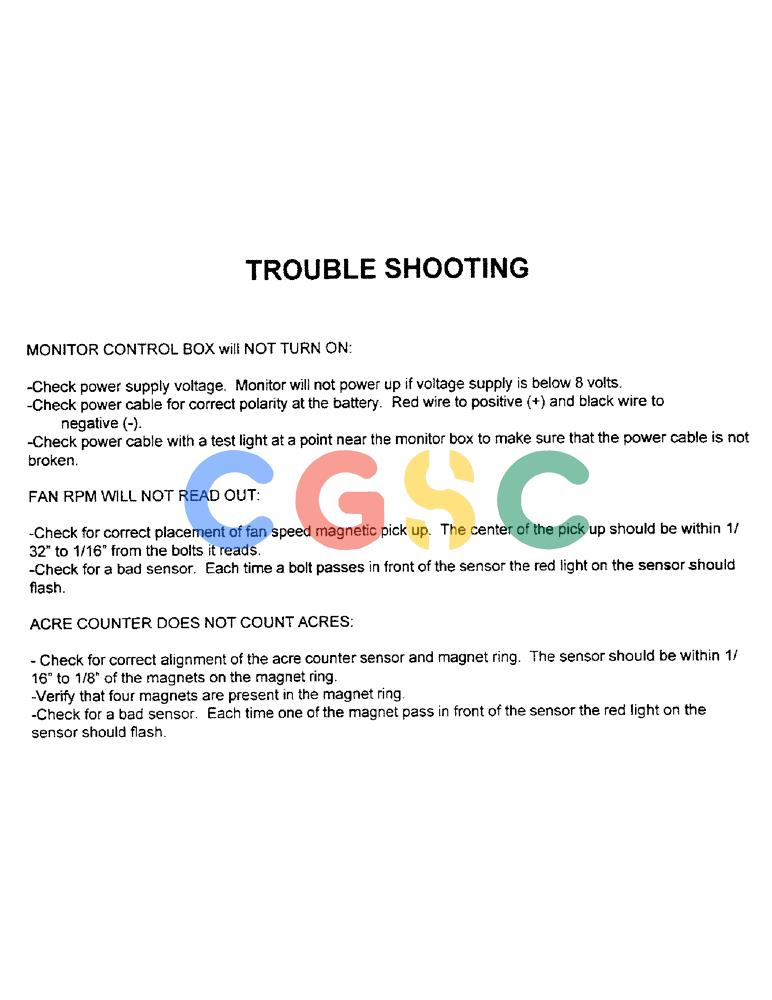 凯斯零件查询(1100) - CONCORD AIR SYSTEM (10/97-12/00) (C10) - TROUBLE SHOOTING Case Agriculture
