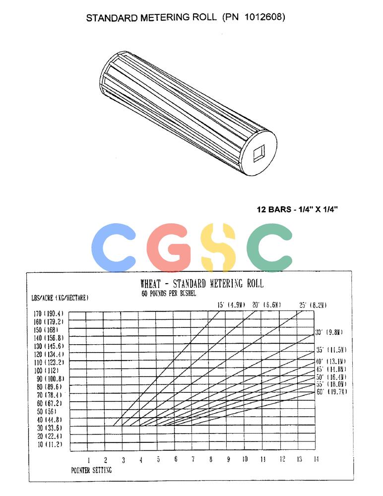 凯斯零件查询(2400) - CONCORD AIR SYSTEM (1/96-12/99) (D03) - STANDARD METERING ROLL, PN 1012608 Case Agriculture