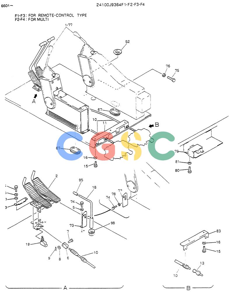 神钢零件查询(K903) - MARK II EXCAVATOR BTW LE6601 - LE7871 (1/88-12/03) (03-002[01]) - CONTROL ASSY Kobelco